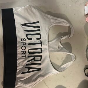 Victoria's Secret White and Black Sports Bra